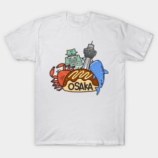 OSAKA Love Japan Osaka Logo Cute Funny Art Takoyaki T-Shirt